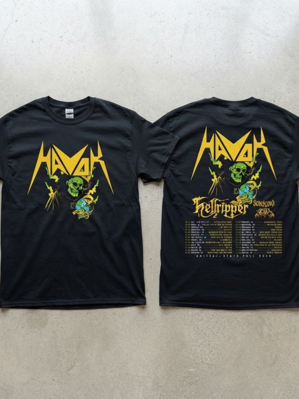 Havok United States Fall 2026 Tour Black T-Shirt S-4XL